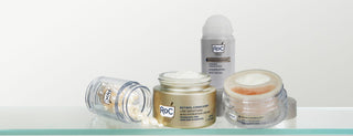 stylized photo of products from retinol and derm correxion