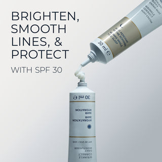 brighten, smooth lines, & protect with spf 30