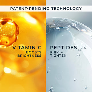 patent-pending technolody
vitamic c boosts brightness
peptides firm + tighten