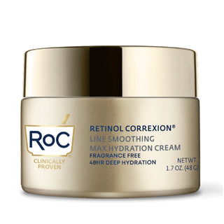 stylized photo of retinol correxion line smoothing max hydration cream fragrance free